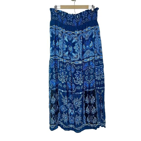 FARM Rio Blue Patterned Maxi Skirt - Picture 2 of 16
